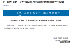 河北一人大代表走私的牛羊肉被检出新冠阳性？官方回应