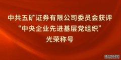 把坚持党的领导融入血液 用忠诚使命担当凝聚力量——论五矿证券党建工作